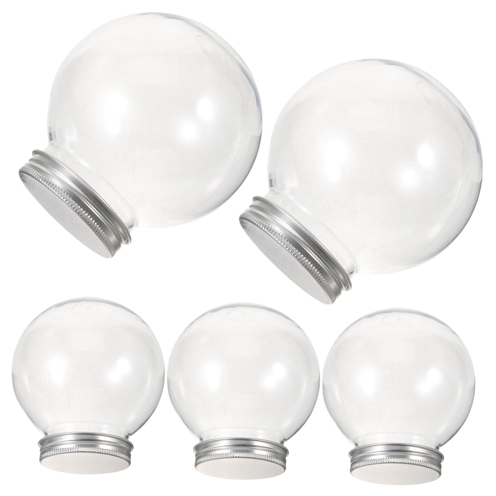 SHOWERORO 5pcs The Pet Clear Beverage Bottles Bottles With Caps Plastic Bottles With Lids Portable Small Bottles