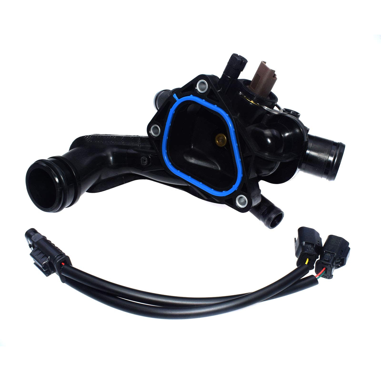 eGang Auto Nuovo Gruppo alloggiamento termostato Liquido refrigerante Motore + Kit Cavo Adattatore 11537534521,12517646145 per Cooper