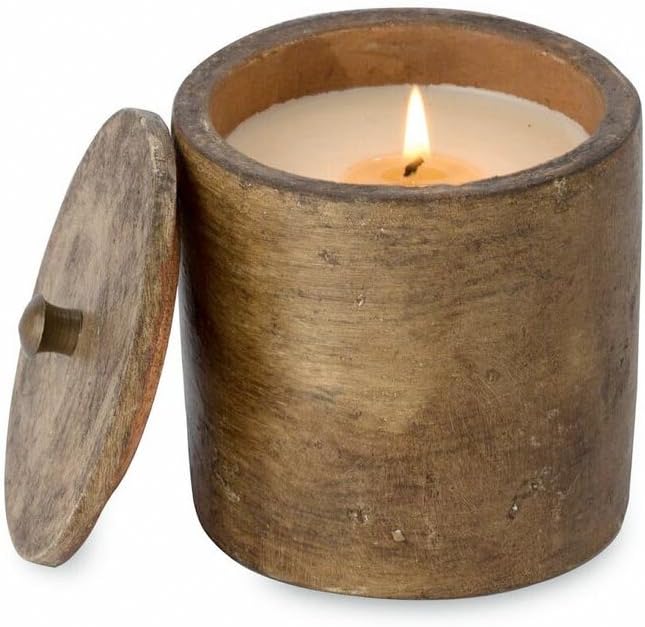 Himalayan Candles Rust Terracotta Pot Soy Candle, Campfire, 8Ounce Home & Kitchen
