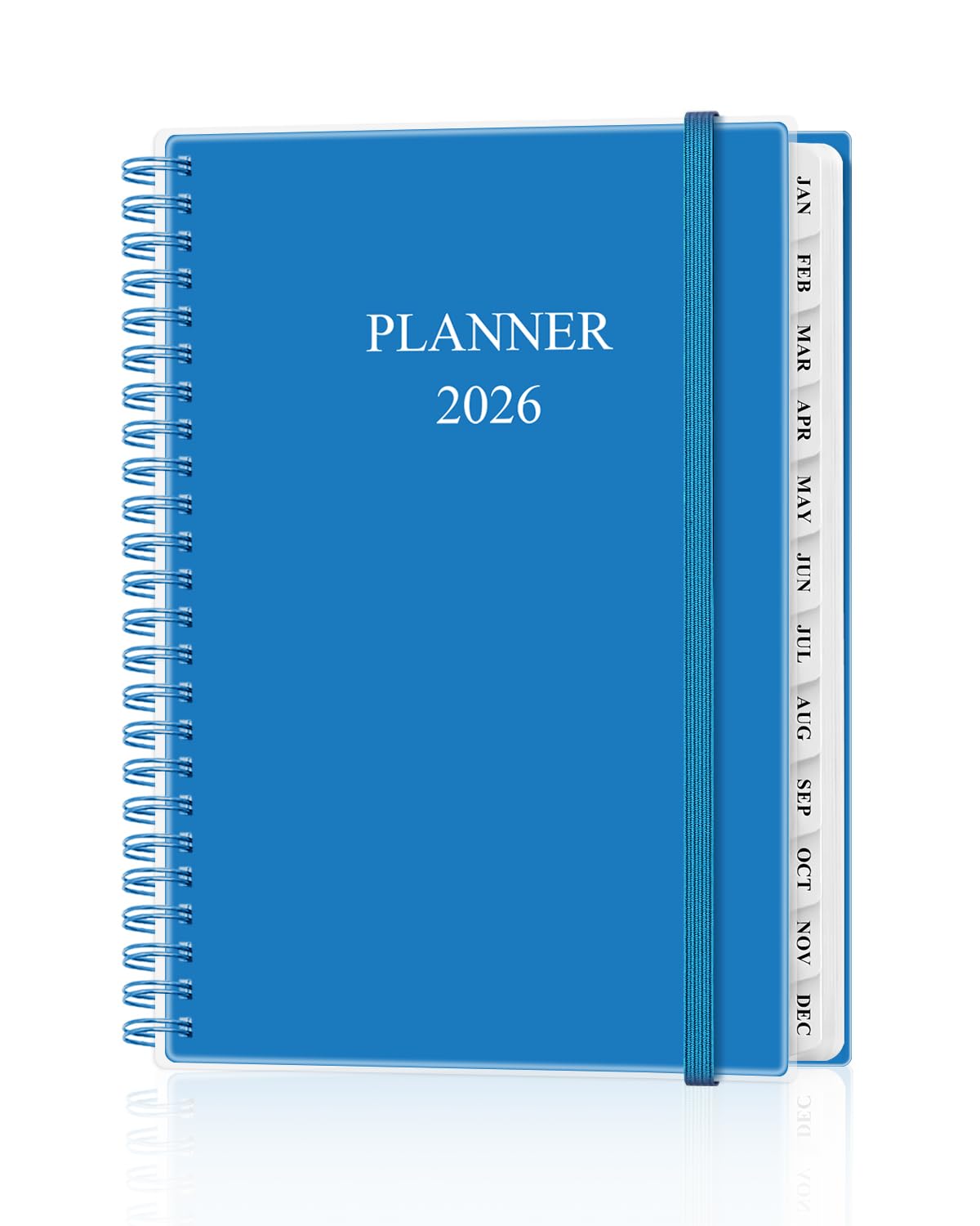 Planner 2026 - Weekly & Monthly Planner from January 2026 to December 2026, Agenda 2026 with Inner Pocket, Elastic Band, 6.4" x 8.5", Blue