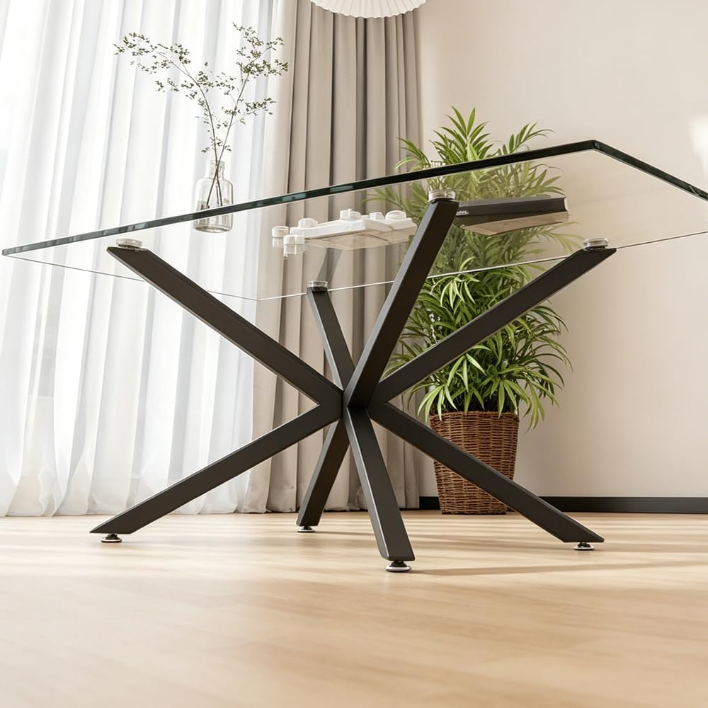 Photo 1 of [SIMILAR ITEM] KaKaBB Dining Table Legs 30 Inch - Heavy Duty Metal Table Base for Wood/Glass/Marble Tops, Kitchen Table Legs & Desk Legs, DIY Furniture Legs with Suction Cups (Black, 30")
