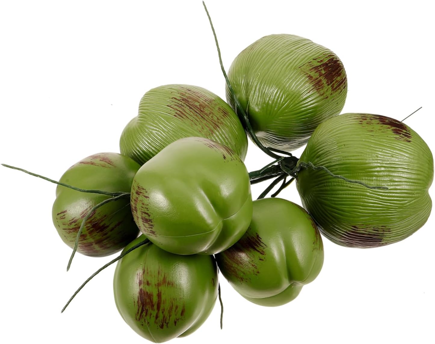 1 Bunch Realistic Artificial Coconut Fruit Model Safe Material Tropical Fake Fruit Decoration for Home Garden Office Wedding Chic Greenery Display Unique Collectible Gift