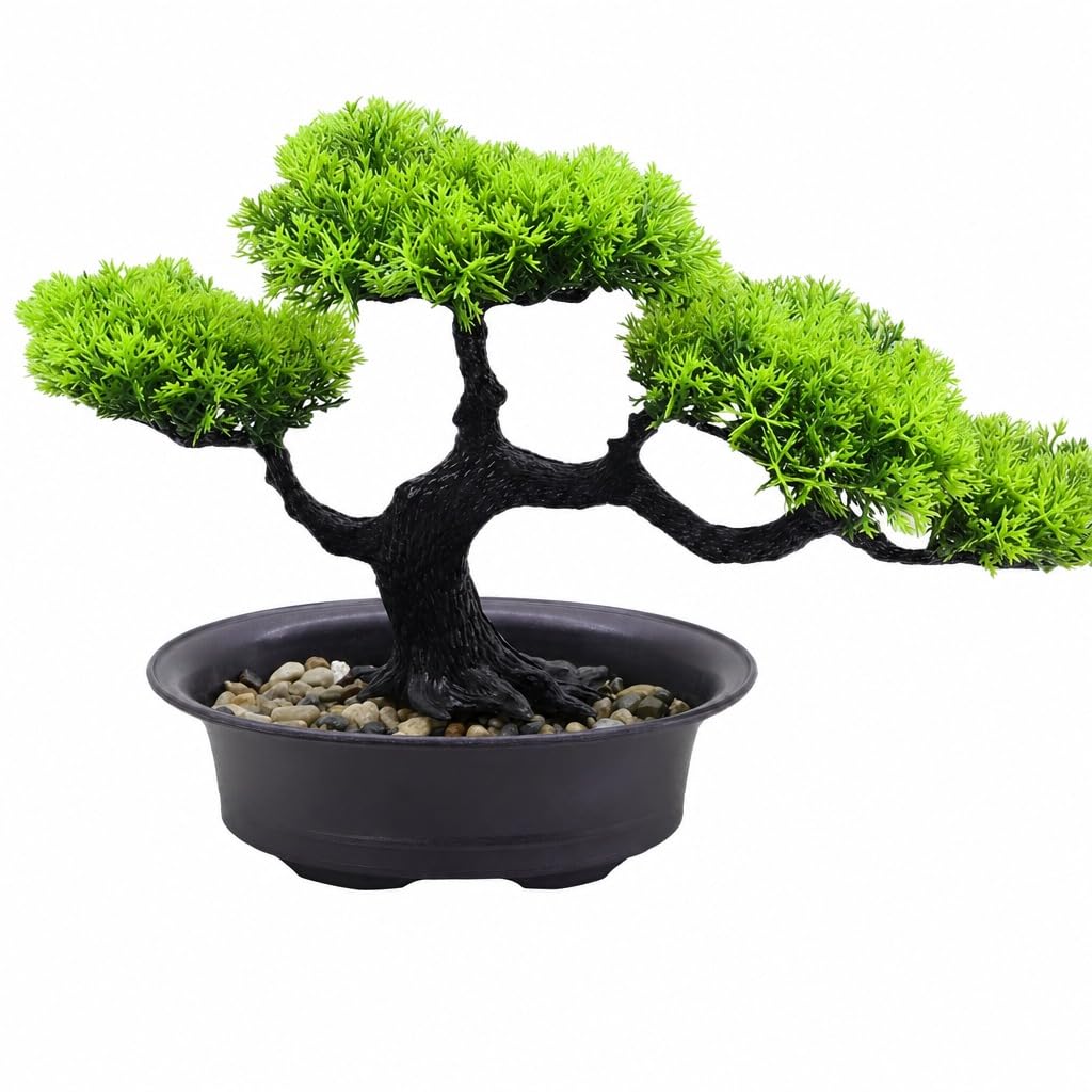 Amazon｜Hyack ミニ盆栽 松 ドライ盆栽 卓上 枯れない フェイク
