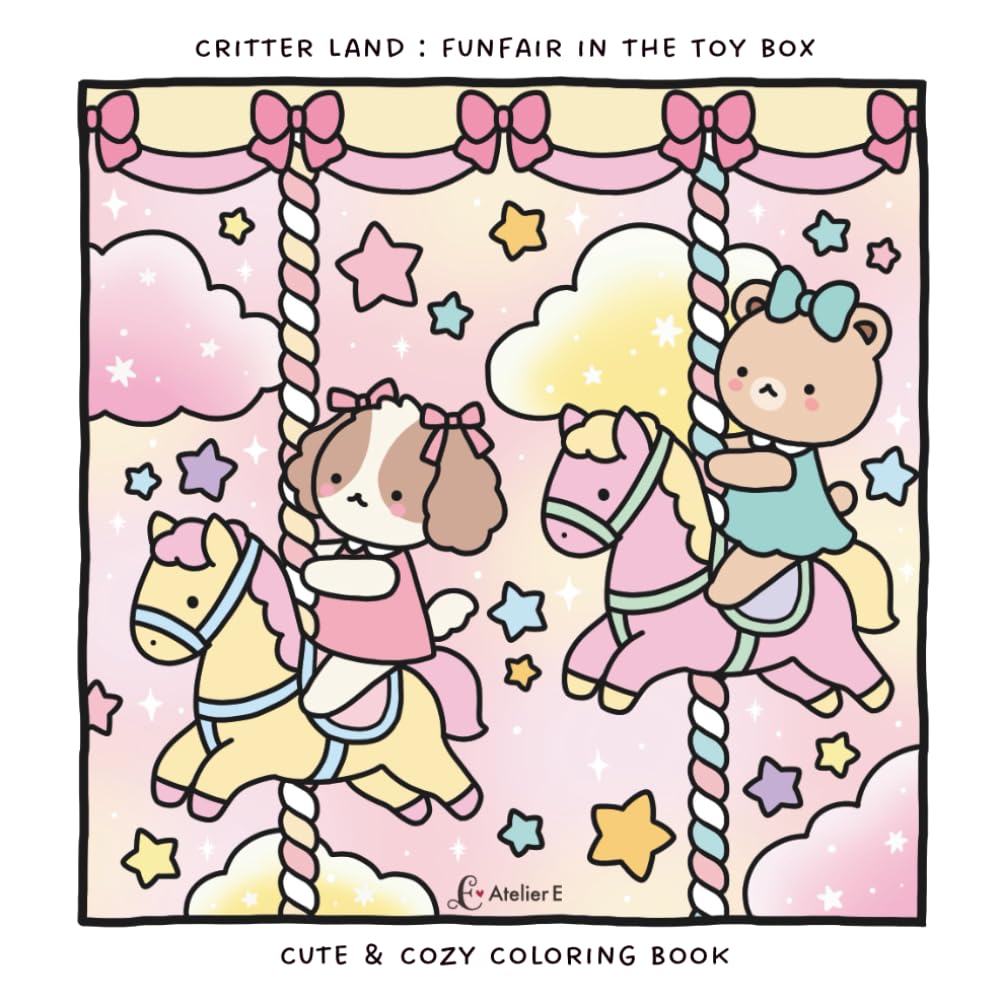 Critter Land : Funfair in the Toy Box: Cute & Cozy Coloring Book