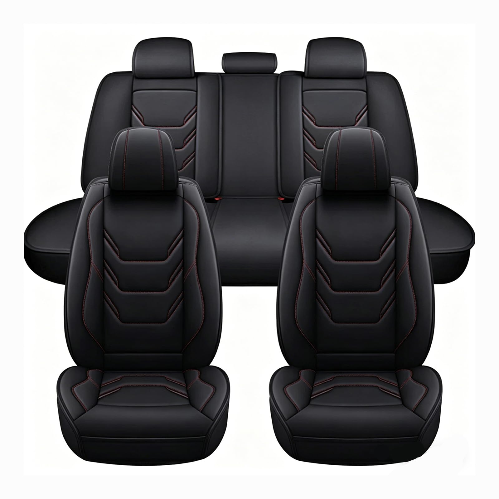 MEUZBFAQL Car Seat Covers Full Set, For Mazda CX-3 CX-5 CX-30 CX3 CX30 CX5 2015-2022 2023 2024 2025 2026 Luxury Faux Leather Automotive Vehicle Protector Airbag Compatible Interior Accessories,A