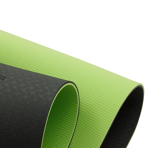 Tapete de Yoga TPE Alinhamento Mat Pilates | 183x61cm 6mm | Ecológico e Reciclável c/Linhas de Postu