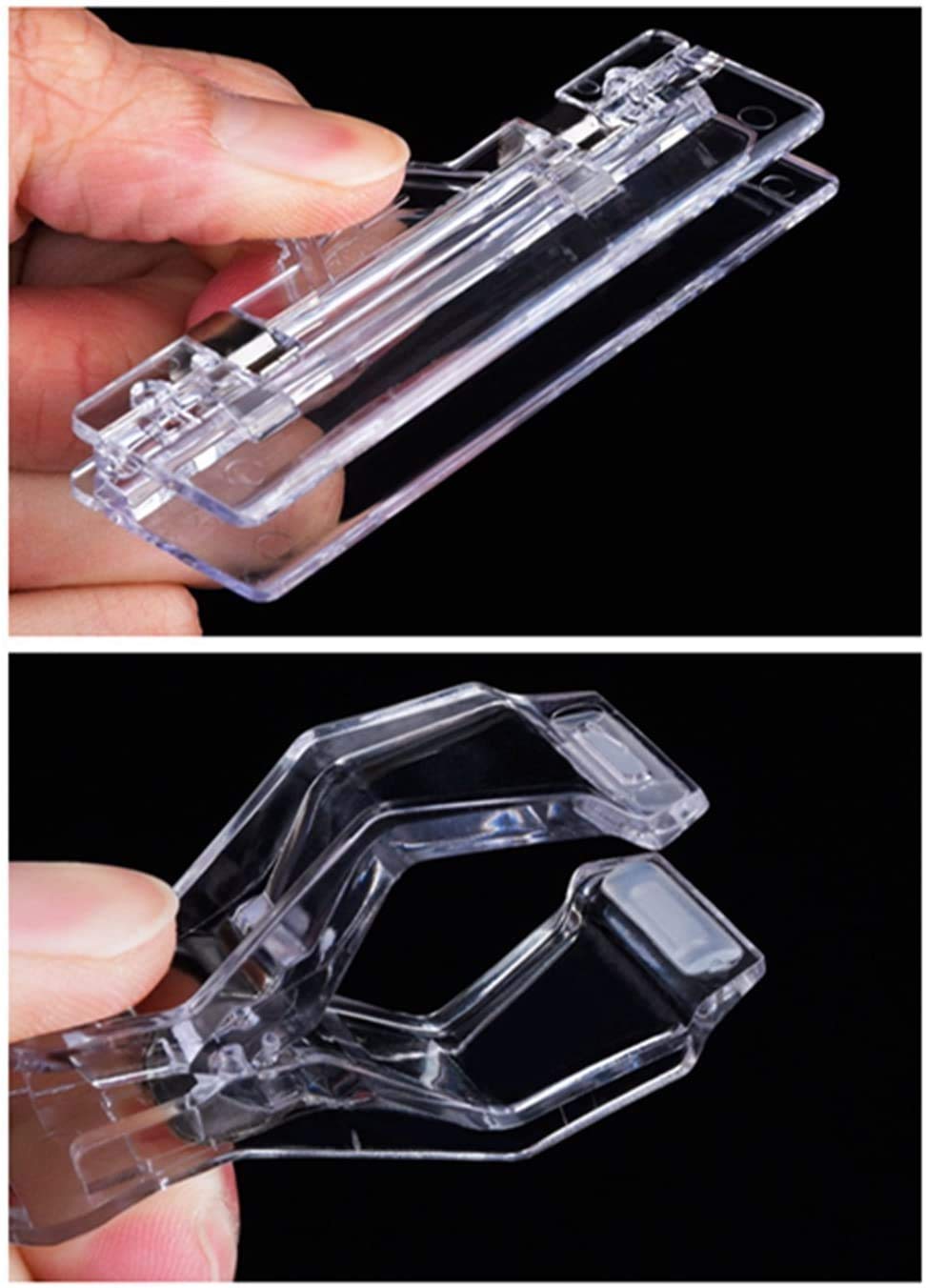 10 Clip Portacartelli In Plastica Per Espositori - Girevoli A 360° Con Doppio Morsetto - Per Etichette Prezzo, Negozi E Supermercati