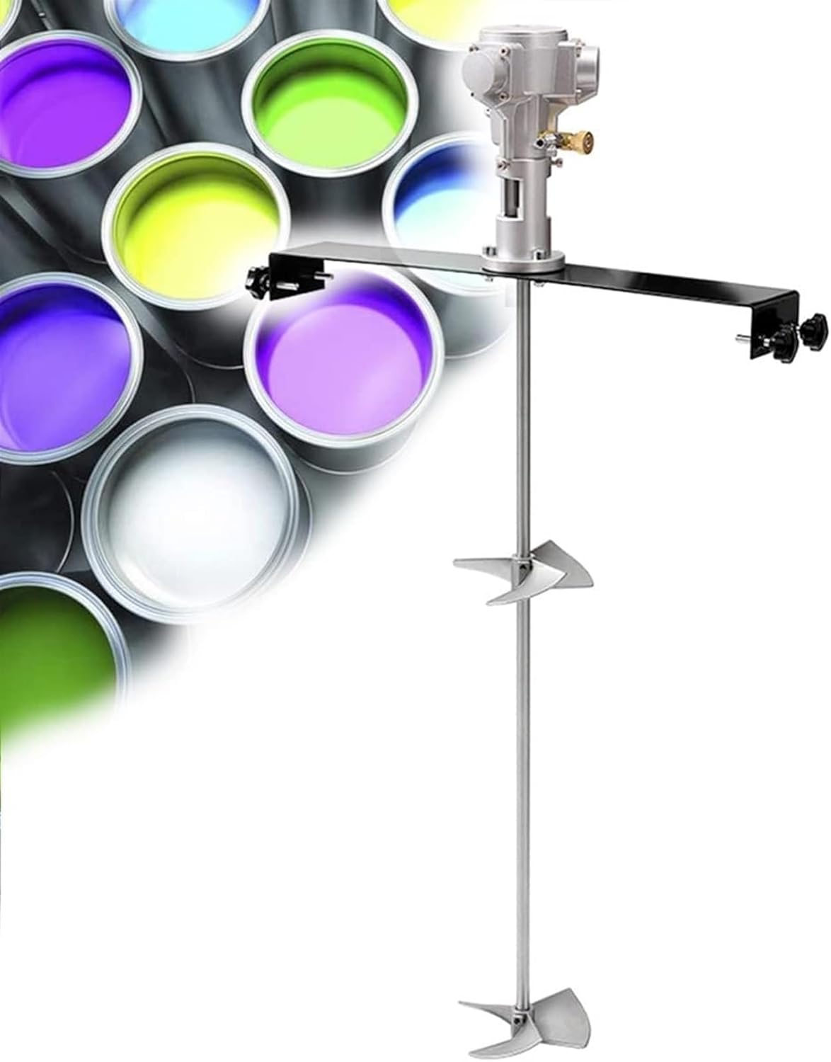 50 Gallons Pneumatic Paint Mixer Industrial Barrel Ink Coating Paint Air Agitator 1/2HP 50-2800r/min