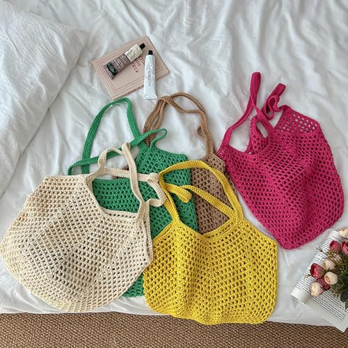 Bolso de Playa Tejido de Verano para Mujer, Gran Capacidad miniatura 7