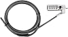 Targus DEFCON 3-in-1 Lock Resettable Combination Retail Lock for Laptop Computer and Desktop Security Cable ASP86RGL