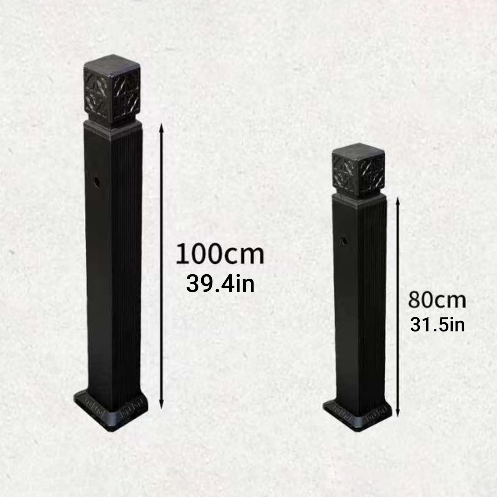Rubinetto Verticale da Esterno in Ottone Massiccio, antigelo, Colonna d’Acqua autoportante per Giardino, Patio e irrigazione del Prato(Black,80cm/31.5in)