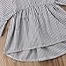 Lefyira Baby Girl Stripe Top Blouse Autumn Ruffle Sleeve Shirt Casual Clothes (6-12 Months, Black+White)
