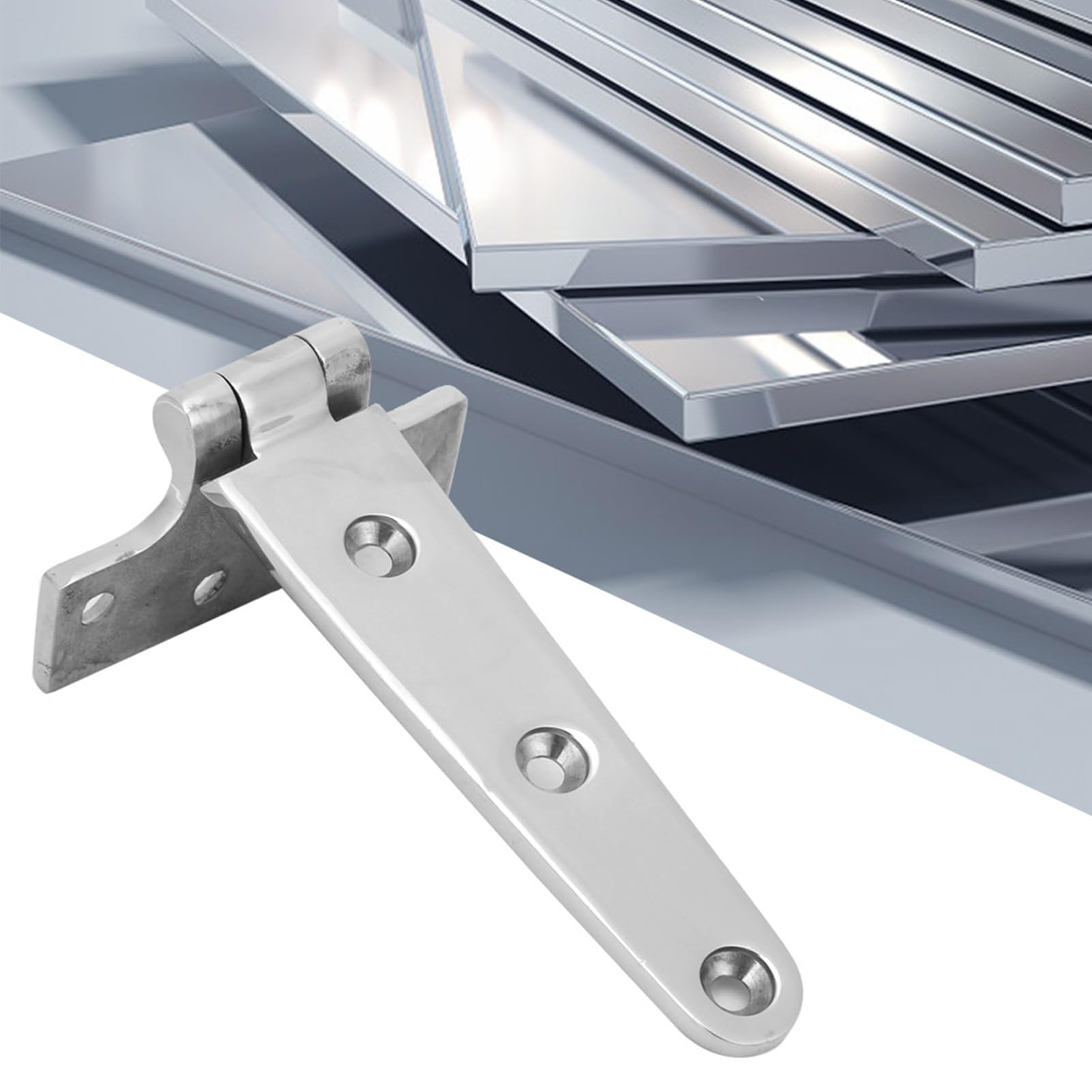 316 Stainless Steel T Type Door Hinge, High Hardness, Polished Finish - Image 2