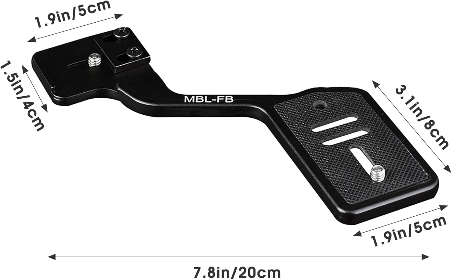 Manbily Camera Flash Brackets, Aluminum Tripod Camera Mount Extension Bar with 1/4" Screw for DSLR LED Light Video Microphone