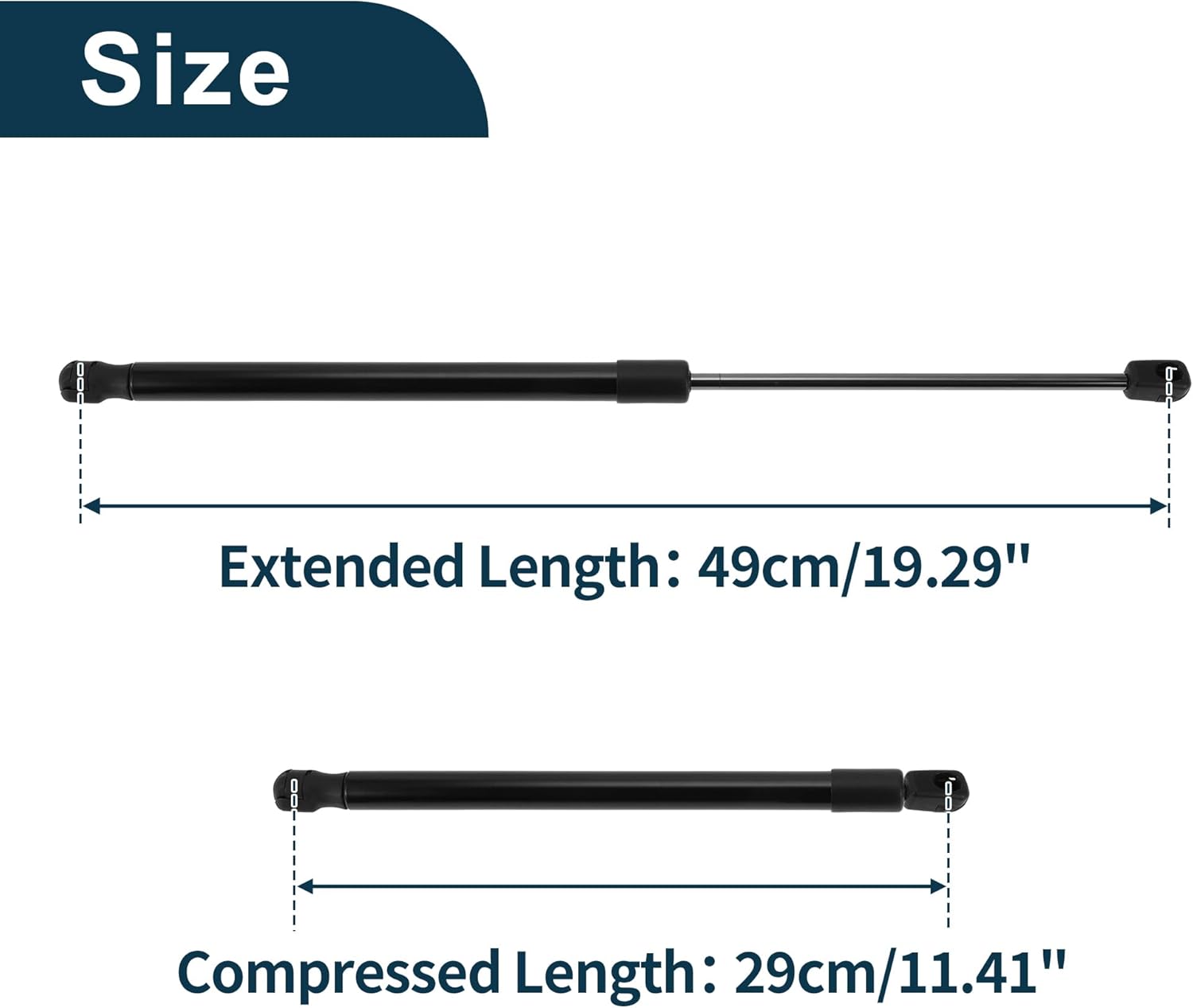 Lift Supports Struts for Kia Rio 2012-2017 L4 1.6L Hatchback No.817801W200/817801W210 Rear Hatch Gas Spring Black 2 Pcs