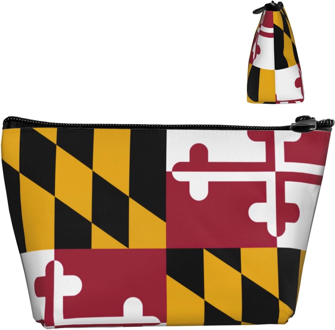 Maryland State Flag Print Large Capacity Travel Makeup Bag,Suitable For Daily Commutes And Beach Trips. image 4