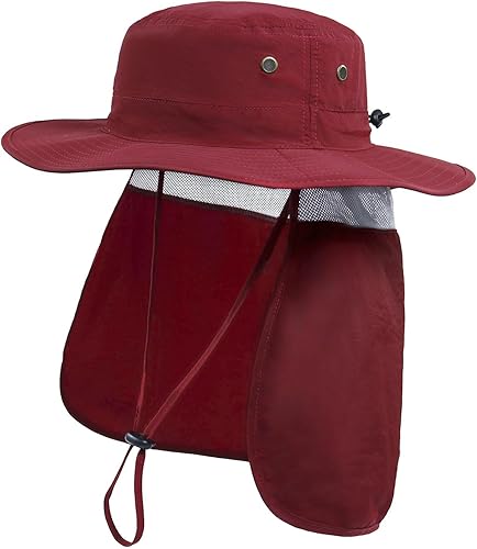 Miniatura 11 de Home Prefer Sombrero para sol para el aire libre con protección UV, secado rápido, unisex con solapa para proteger el cuello