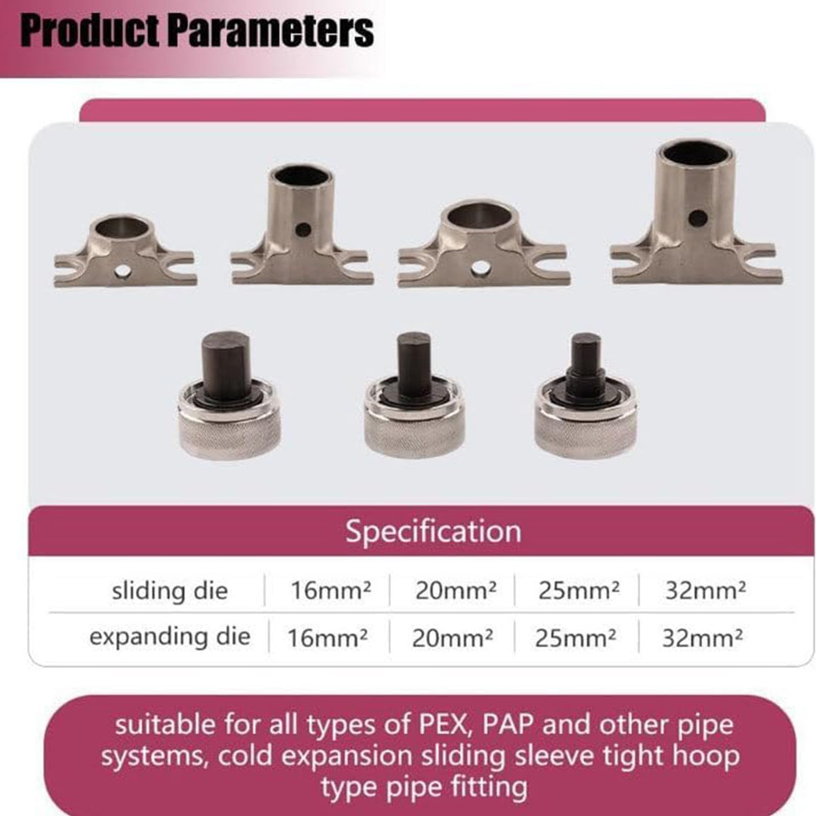Herramienta de sujeción PEX, expansor eléctrico 2 en 1 para tuberías de plomería: expanda y engarce tuberías PEX/tuberías Multicapa, Accesorios de 16-32 mm, 16-25 mm