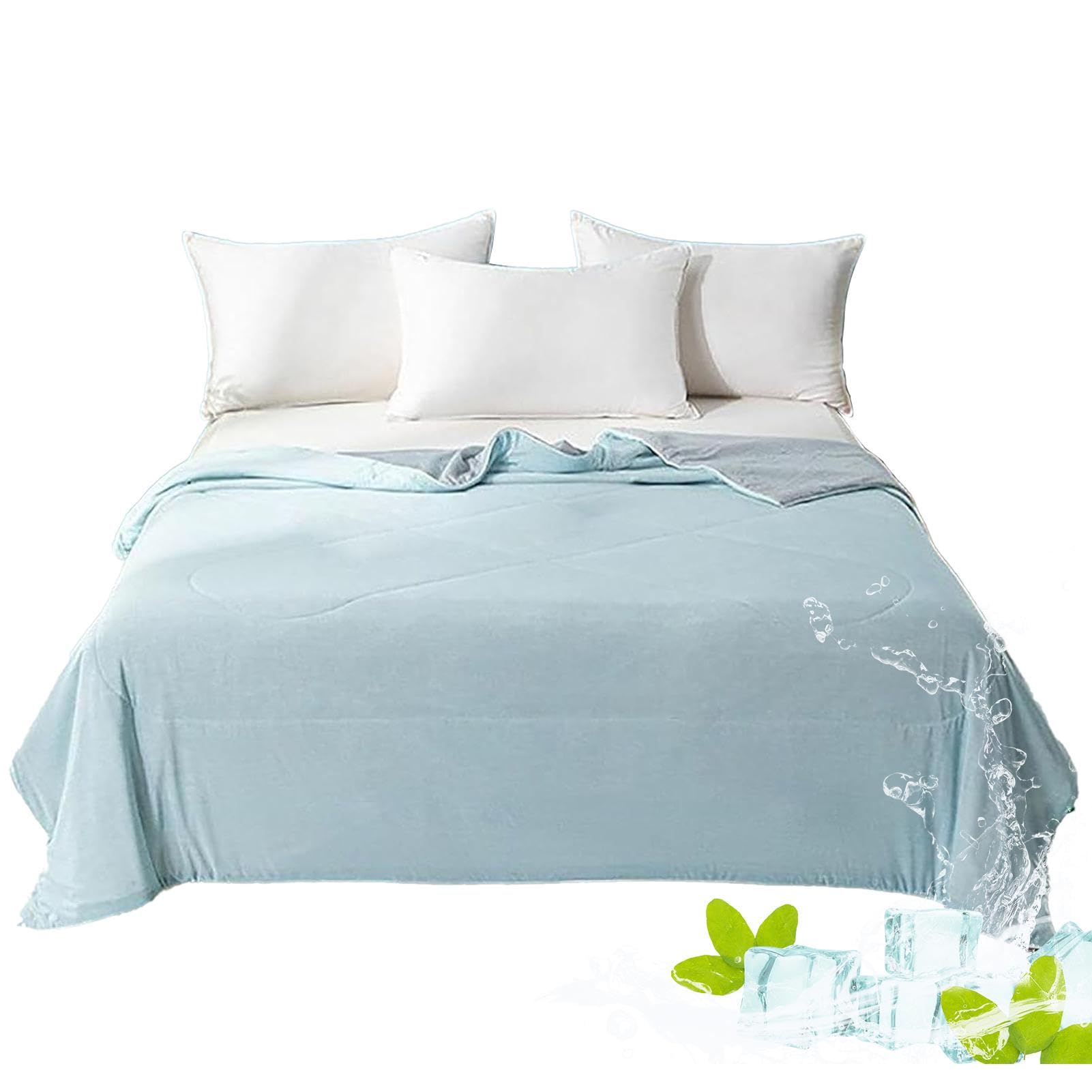Couverture rafraîchissante Frozera en fibre double face pour lit