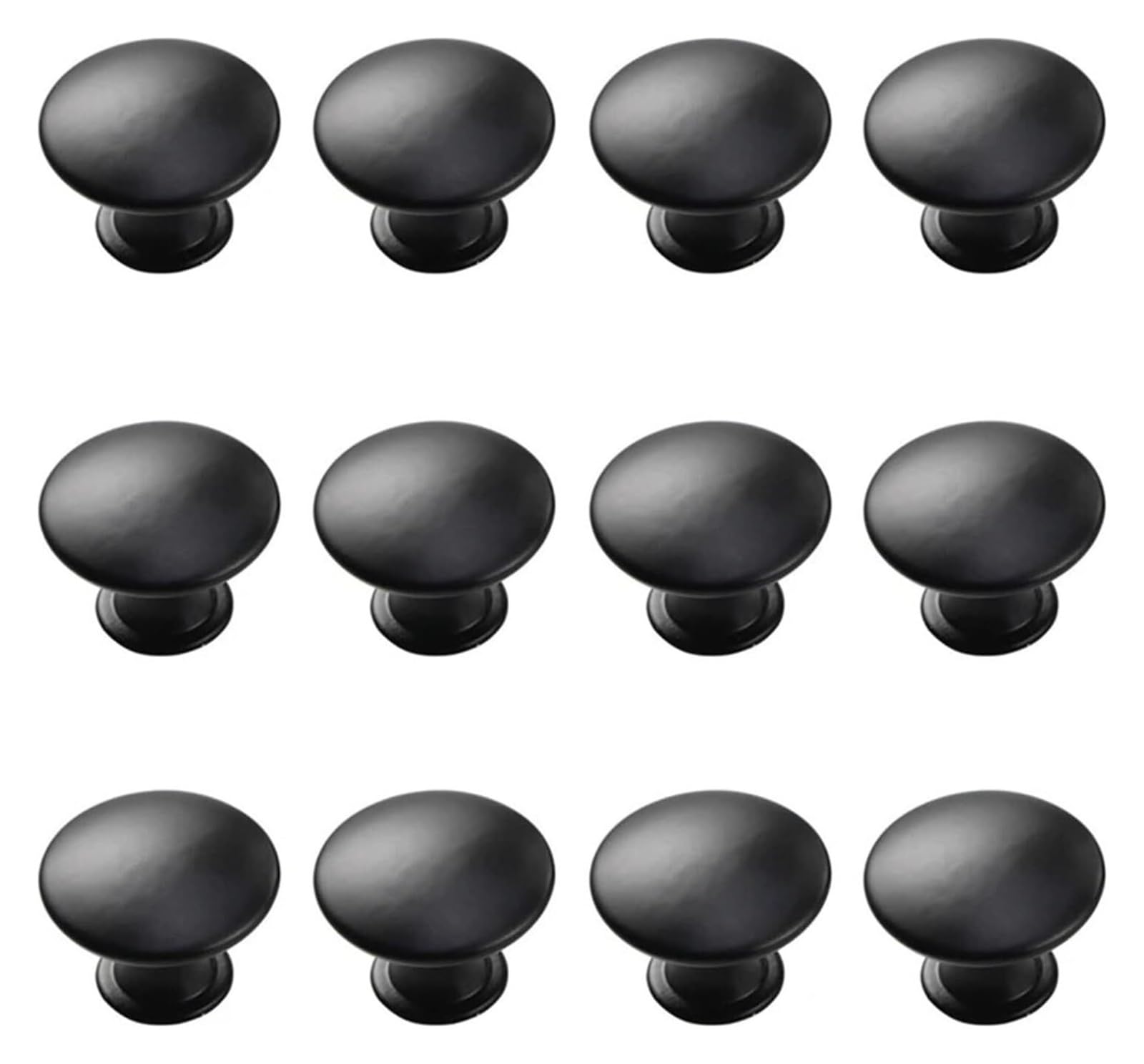 Gkirqvpe Svart Cabinet Knobs, Pack Of 12 Single Hole Small Round Cabinet Handles Multicolor For Wardrobes Kitchen(Svart)