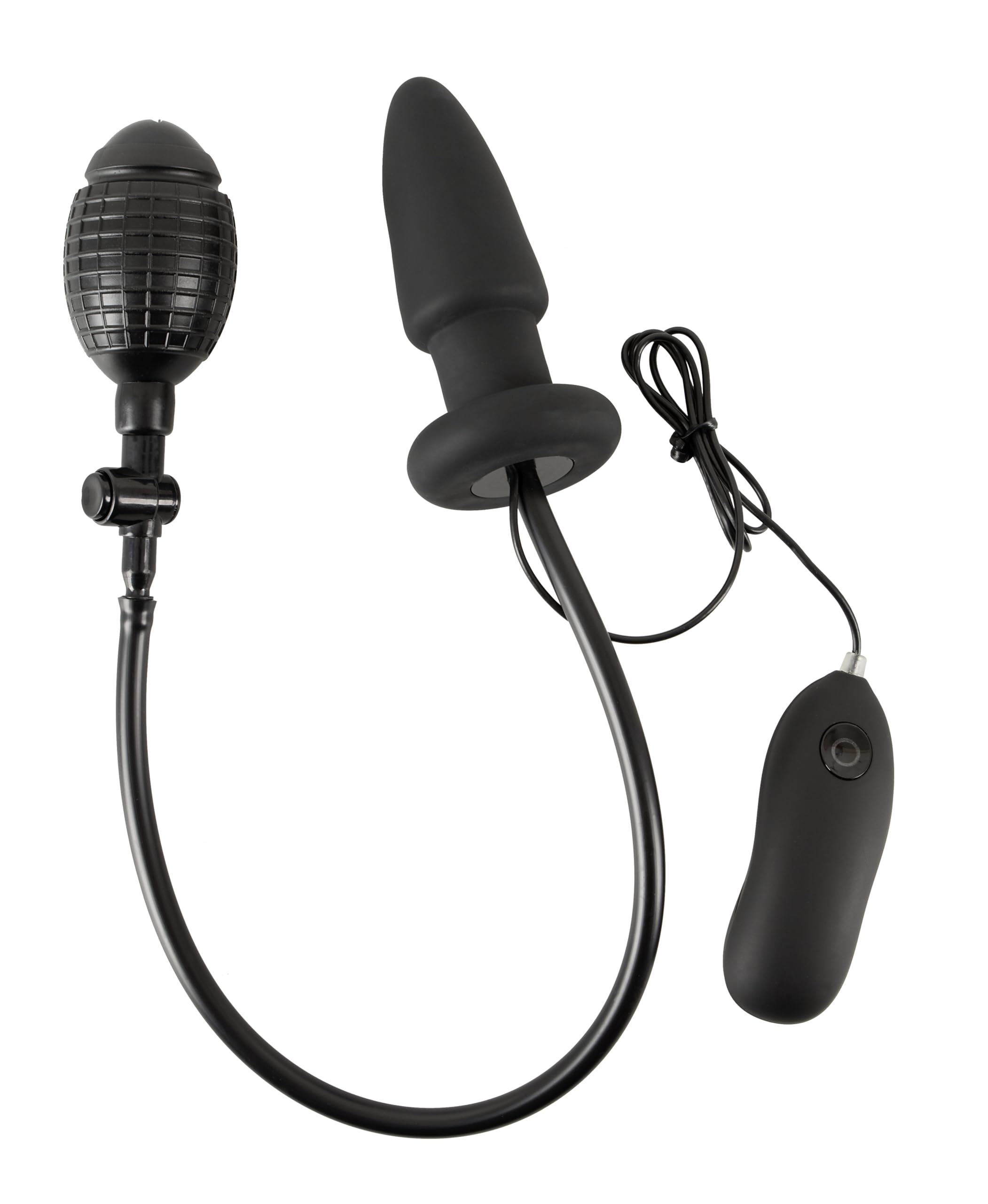 You2Toys Tapón anal vibrador inflable Negro 12,2 cm