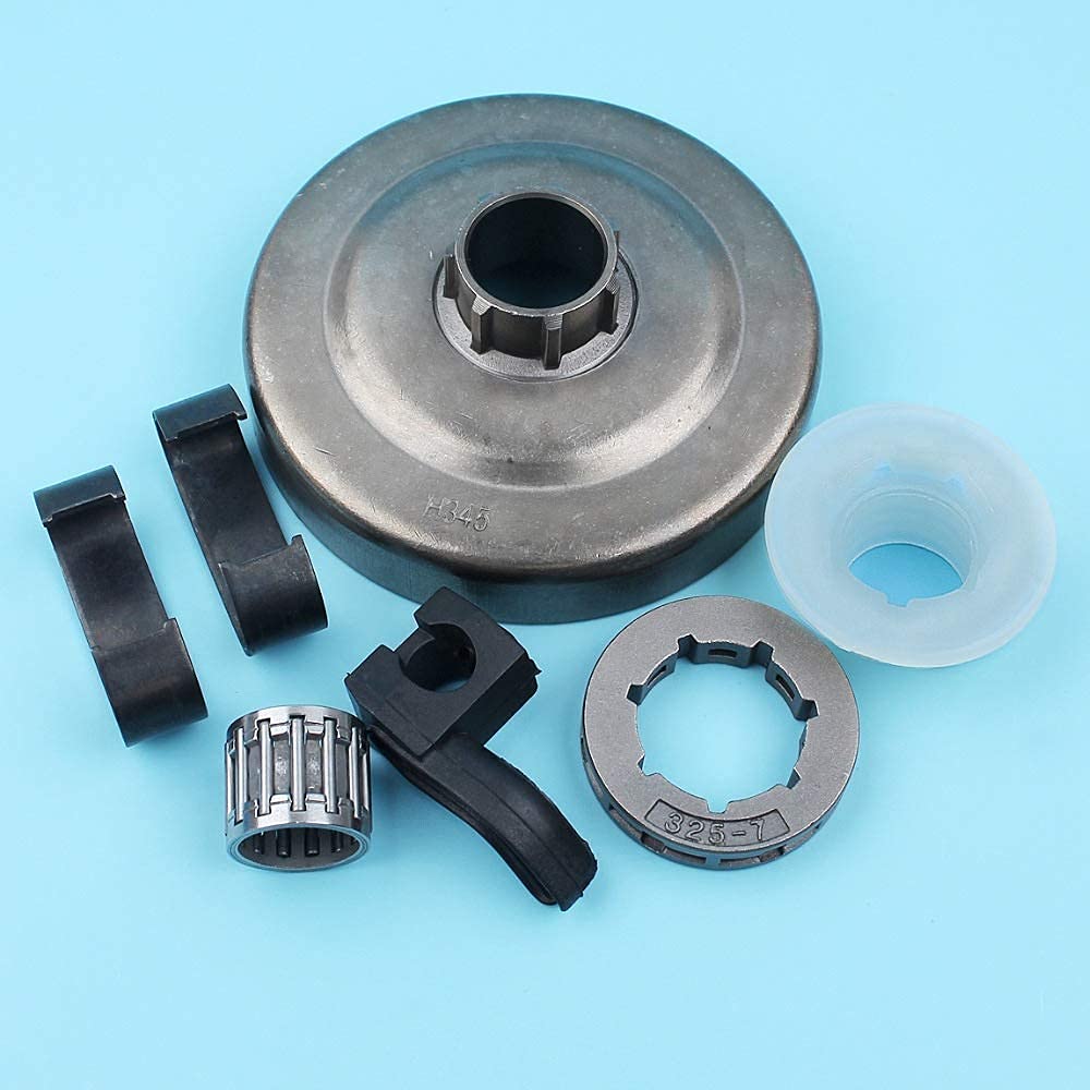 Kit de cojinete de Aguja de Bomba de Aceite de piñón de Resorte de Tambor de Embrague de .325 "Compatible con Husqvarna 350353 346XP 345340445450 Motosierra 503 87 30 72