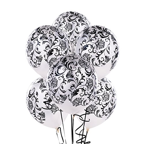 Qualatex- Damask Pearl White Latex Balloons