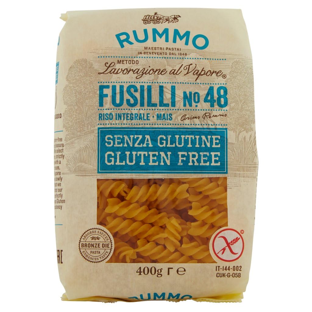 Italian Gourmet Glutenfreie Italian Gourmet Fusilli N.48 pasta glutenfrei | Senza frumento, spirali ruvide e tenaci, ideal für Aufläufe, Salate und, Gesamtnettogewicht 8 kg + Kostenlos Polpa 400g