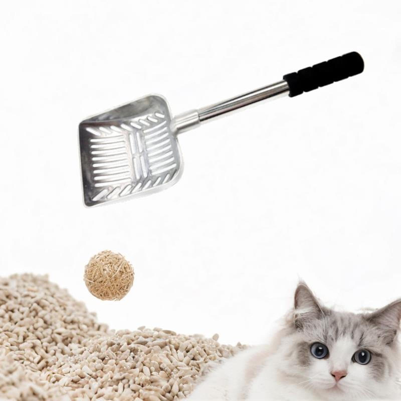 Pala para Arena de Gato con Mango de Espuma para Tamizado Profundo, Pala Portátil para Tamizar, Recogedor de Desechos para Gatitos, Conejos Y Mascotas