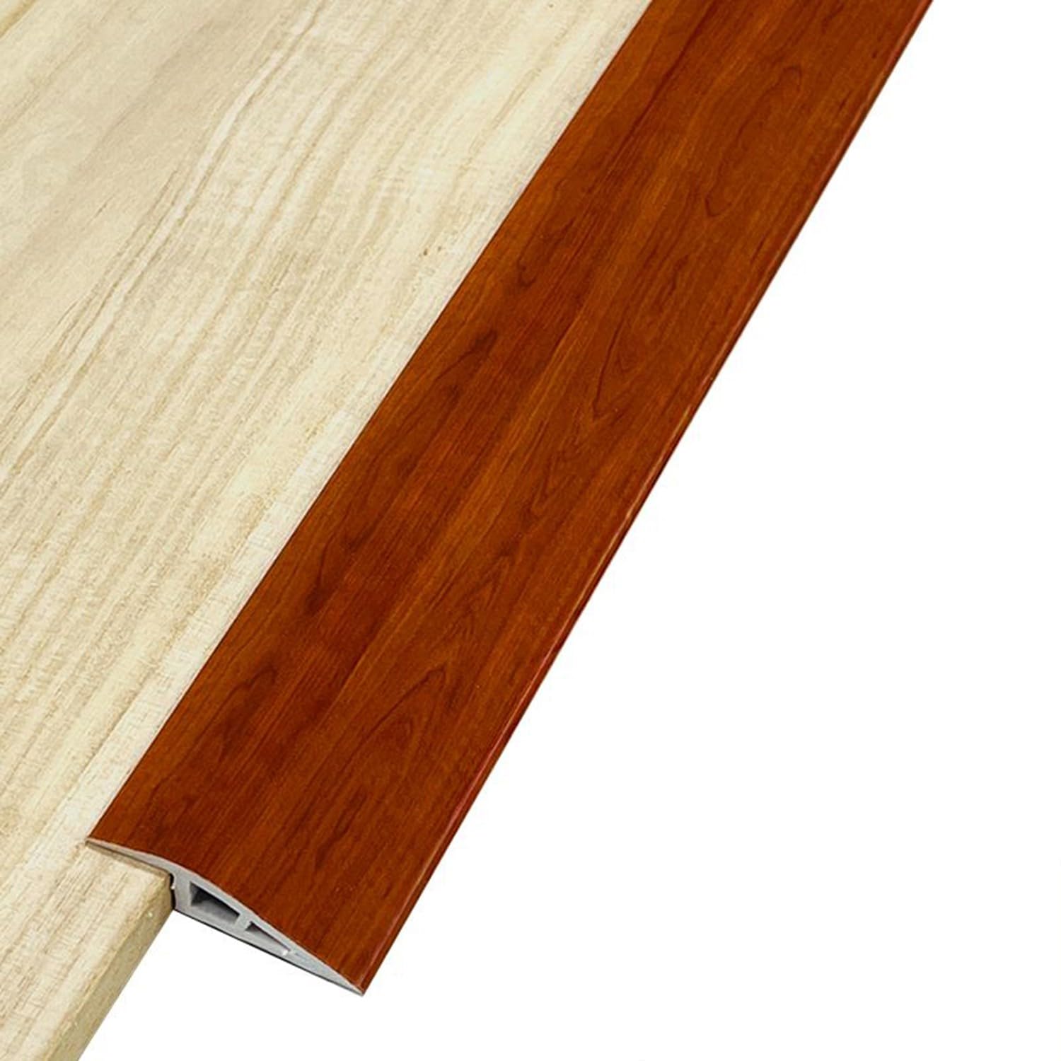 BLUEZY 1M-5M Tira De Tapicería, PVC Perfil De Transición para Suelo,Tira Unión Pisos, Protección De Bordes Listón Autoadhesivo para Una Pendiente De Umbral De 10 Mm C,5M