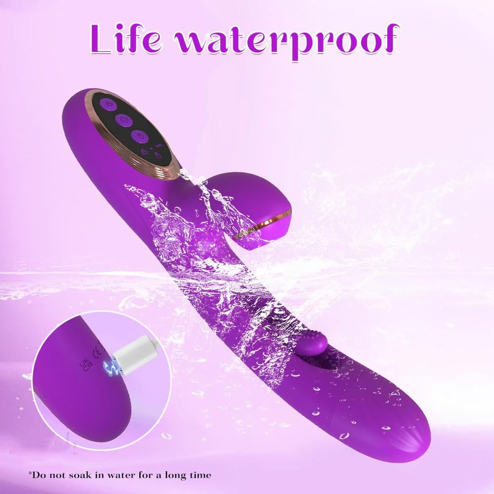 Vibratore Vibratore per accarezzare il coniglio Per Donne G-Spot Tapping Clitoride Massaggio per clitoride Potente modalità multipla Giocattolo del sesso Articoli per donne Per Adulti Vibratore