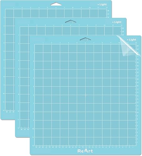 ReArt Alfombrilla de corte de agarre ligero de 12 x 12 pulgadas, paquete de 3