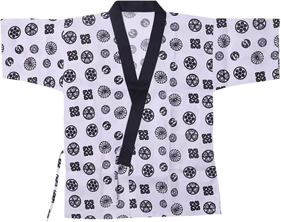 Japanese Restaurant Sushi Chef Coat Uniforms Kimono Waiter Clothes Half Sleeve Uniform Jacket Sushi Workwear Kimono Cardigan Izakaya Chef Service F22