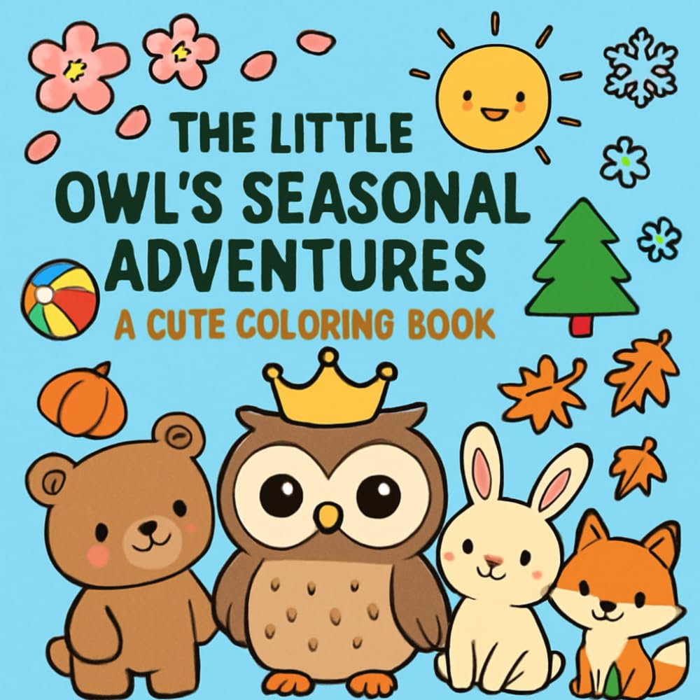 THE LITTLE OWL'S SEASONAL ADVENTURES A CUTE COLORING BOOK
