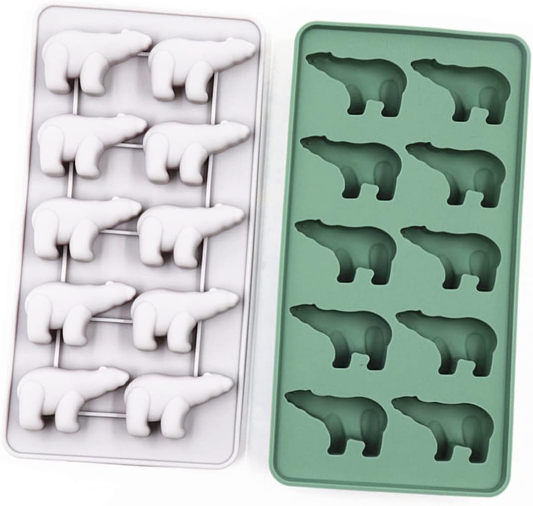 Balacoo ice Brick Mold DIY ice Cube molds Polar Bear Mold Animal Chocolate Candy molds ice Cube Maker Chocolate Mold Household ice Makers Silicone ice Cube ice Cream Mold Ice Tray Cocktail