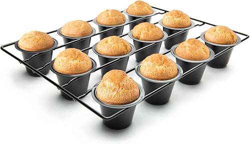 Vista 9 de Fox Run Molde para Popover, Yorkshire Pudding y Magdalenas, 6 Tazas, Acero Inoxidable