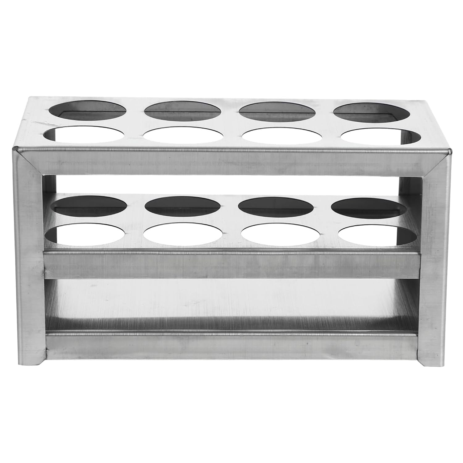 Luxshiny Test Tube Holder Stainless Steel Tube Rack for Scientific Research Industrial Mining Enterprises with 8 Holes
