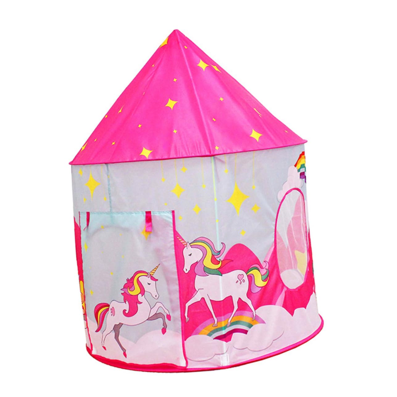 UPKOCH Casetta da Gioco Pieghevole per Bambini Rosa Riparo Gioco da Interno Finestre Materiale Lavabile e Traspirante Spazio per Giocare e Sedersi per Attività Indoor