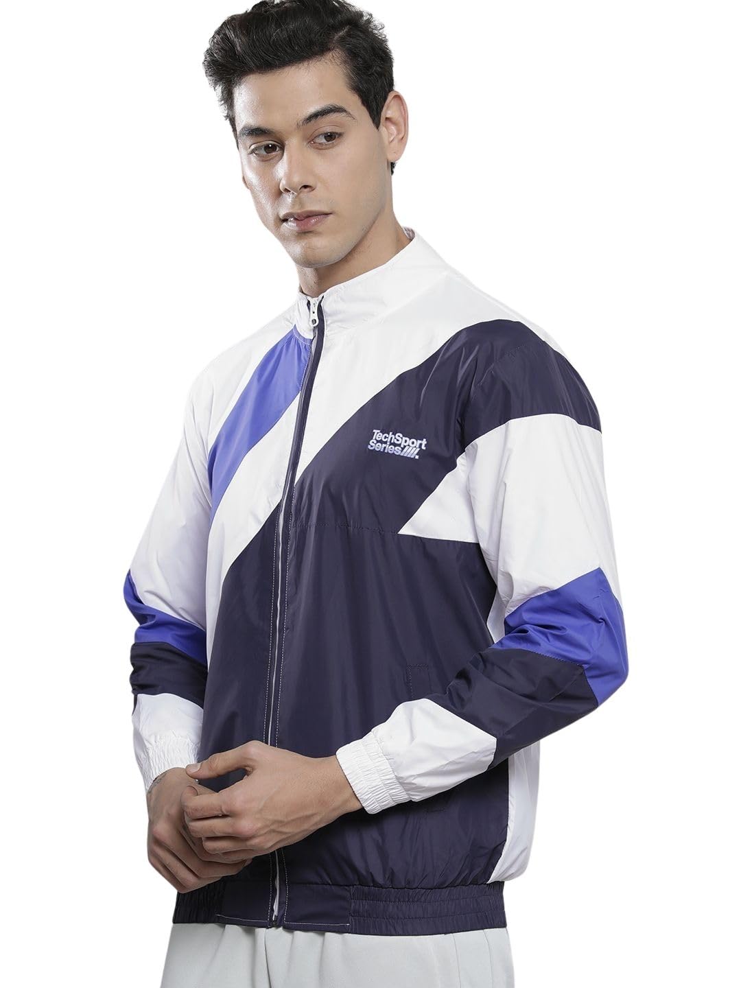 the indian garage co Men Regular Fit Colorblocked Wind Cheater-picture-36