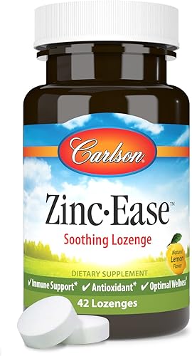 Miniatura 5 de Carlson - Pastilla calmante, alivio del zinc, apoyo inmunológico y bienestar óptimo, antioxidante, limón, 42 pastillas