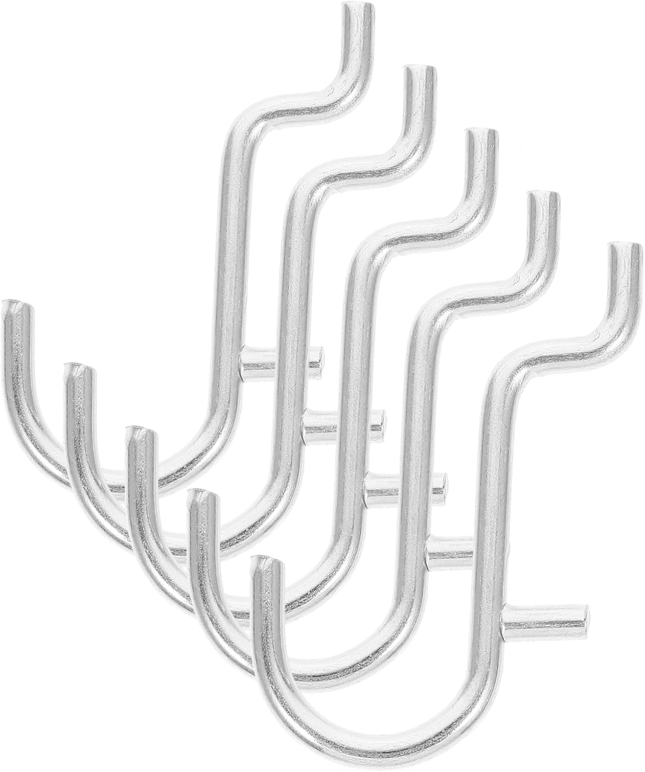 PRETYZOOM 20pcs Pegboard Tool Hooks Metal Strong Hangers for Wall Key Jewelry Hanging Organizers