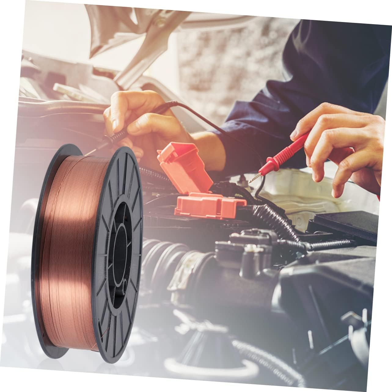 jojofuny 4.5kg Solid Cored Welding Wire Wire for Mild Gas Welding Low Carbon Purpose Applications Automotive and Construction