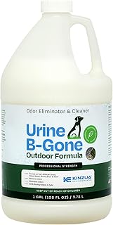 KINZUA ENVIRONMENTAL Urine B-Gone-OD Professional Pet Urine Enzyme Cleaner, Pet Yard Odor Eliminator for Artificial Grass, Concrete & More, 1 Gallon