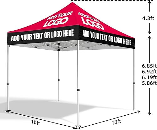Miniatura 4 de Tienda de campaña personalizada de 10 x 10 pulgadas con logotipo, tienda de campaña desplegable personalizada para eventos al aire libre para