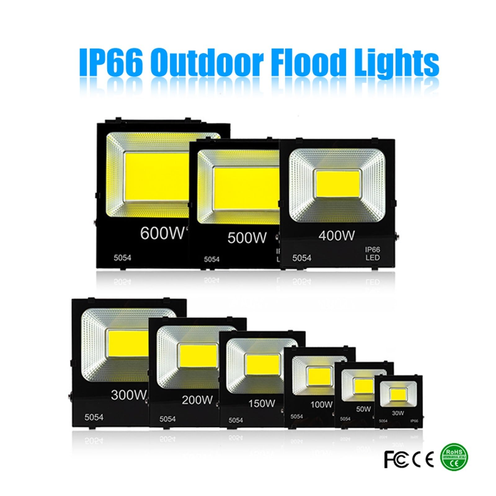 Reflektory zewnętrzne, Reflektor led oświetlenie zewnętrzne wodoodporne 100 w światło powodziowe oświetlenie przemysłowe 400 w 600 w światło powodziowe dużej mocy(4000k,100W)
