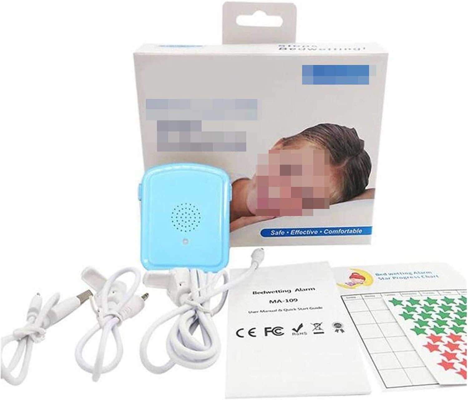 Can Be Reused Rechargeable Bed Wetting Alarm Moisture Sensor Bedwetting Monitors Suitable for Baby Or Elderly People 1127 : Health & Household