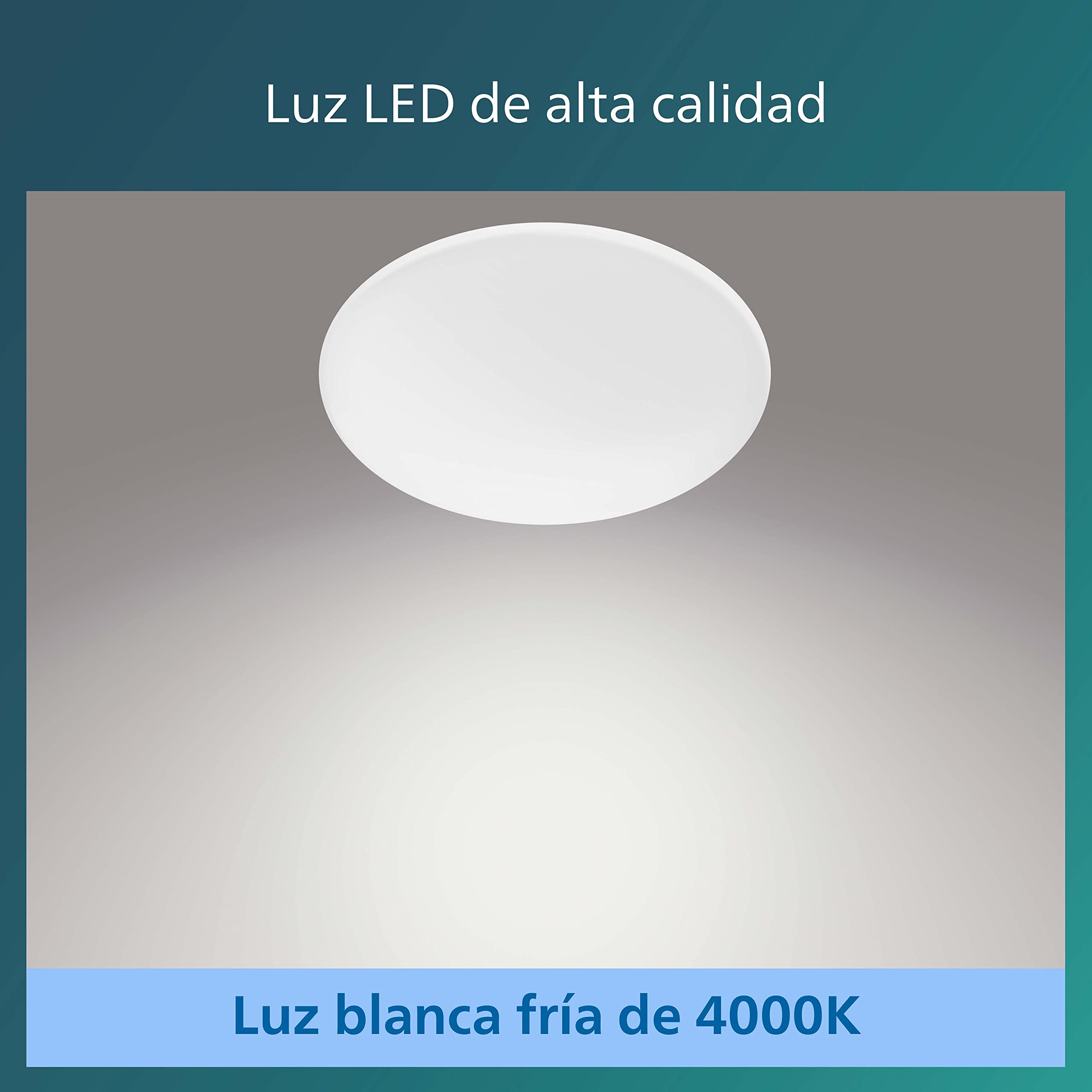 PHILIPS - Plafón Lámpara LED de techo Funcional Moire Blanco 36W 4000K Luz Blanca Fría