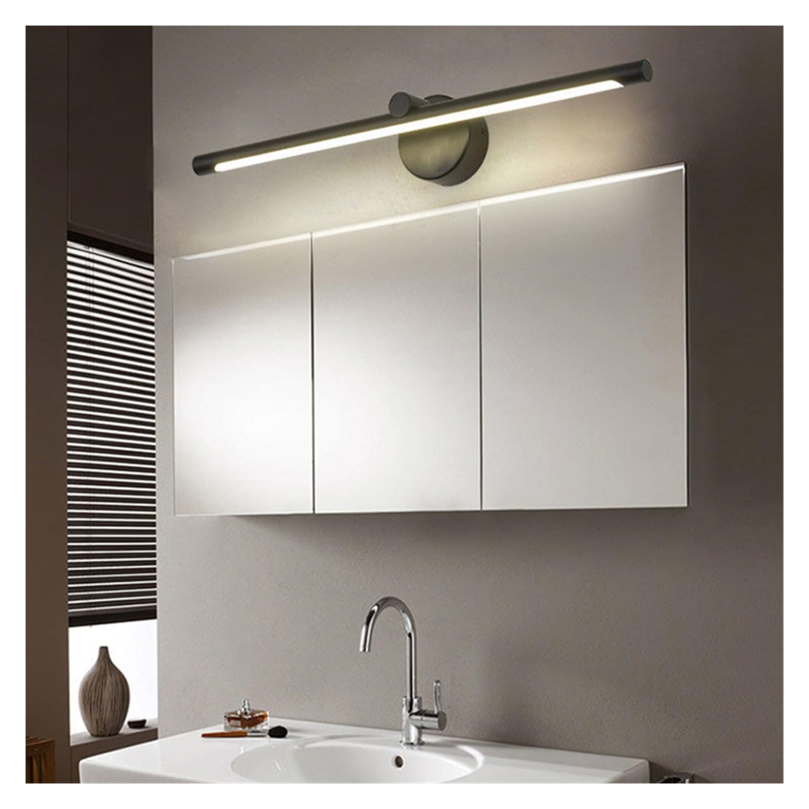 Luz de espejo Lámpara pared LED con interruptor Sensor movimiento atenuación táctil baño 40 cm 55 AC85-265V Iluminación interior IluminacióN Estable
