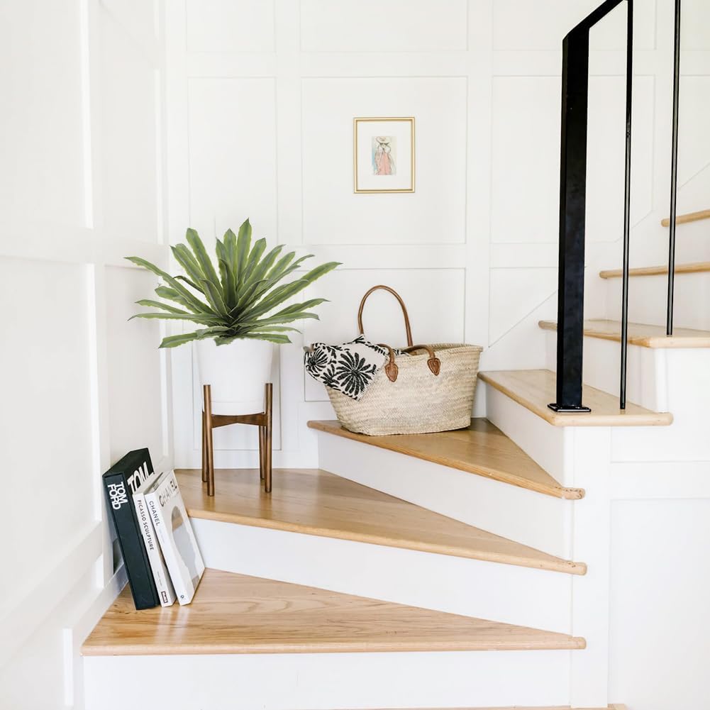 Briful Artificial Potted Plant 13 Inch Fake Plants with Pot Faux Agave Plants for Home Office Floor Table Bathroom Kitchen Decor Indoor Outdoor (Green) - Image 7