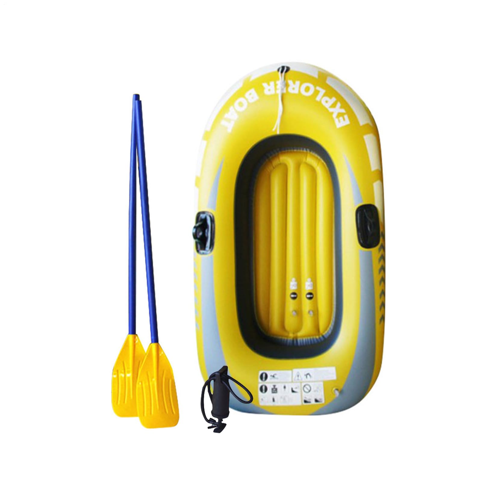 Inflable para Adultos: Kayak de Doble PVC, balsa Plegable portátil | Buque pesquero engrosado, 1 2 personas en bote inflable para el agua a la deriva al aire libre deportes de verano de verano r